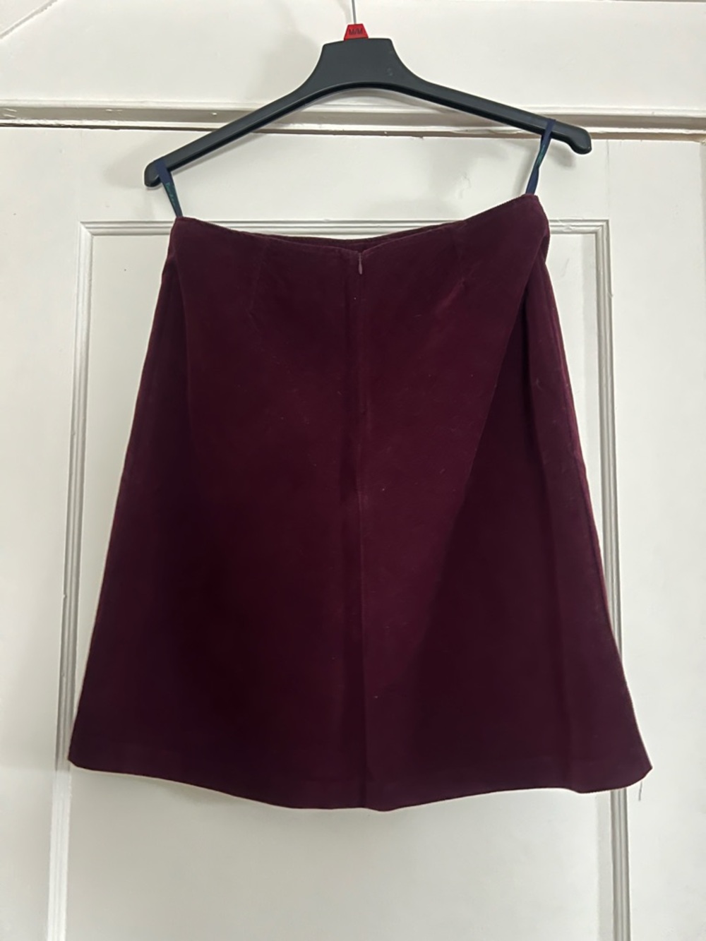 Boden A-Line Skirt in Deep Burgundy Corduroy